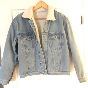 Fleece lined jean jacket